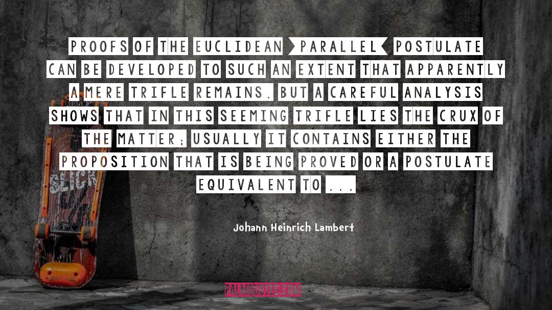Deleveraging Analysis quotes by Johann Heinrich Lambert