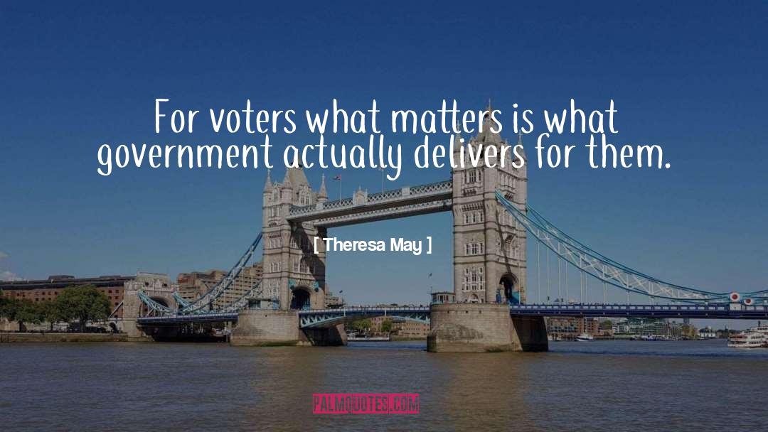 Delivers quotes by Theresa May