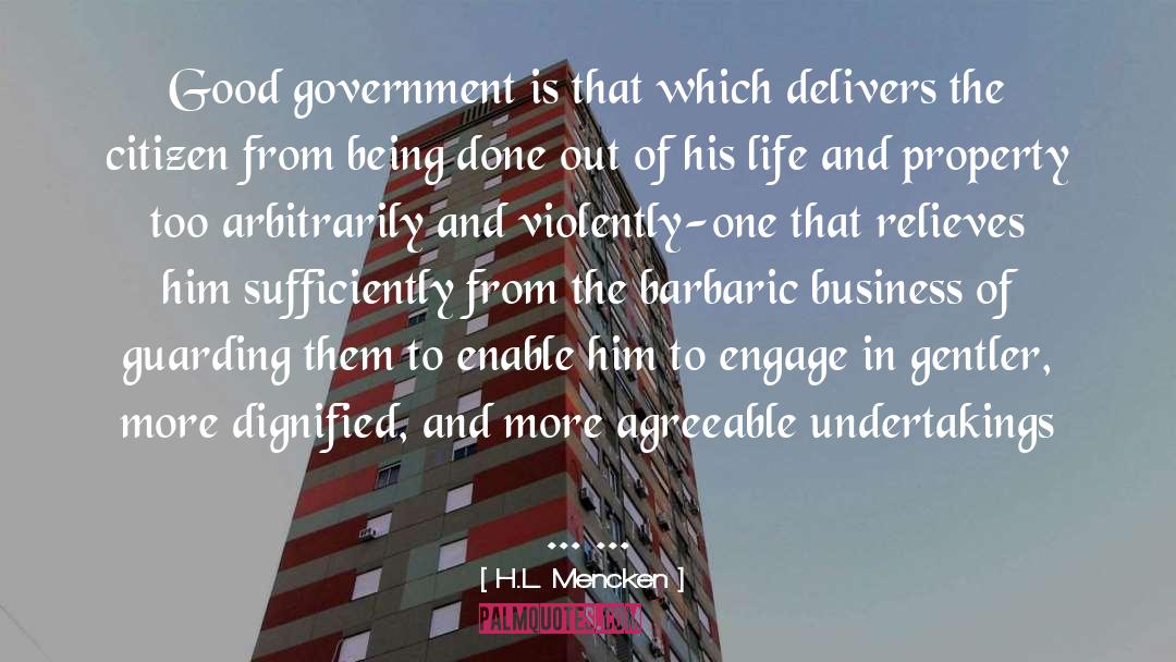 Delivers quotes by H.L. Mencken