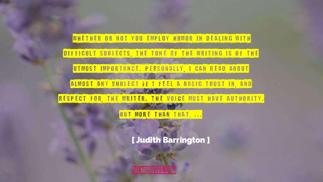 Delorice Barrington quotes by Judith Barrington
