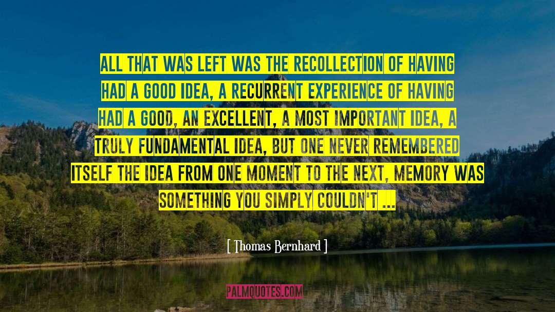 Delusion And Memory quotes by Thomas Bernhard