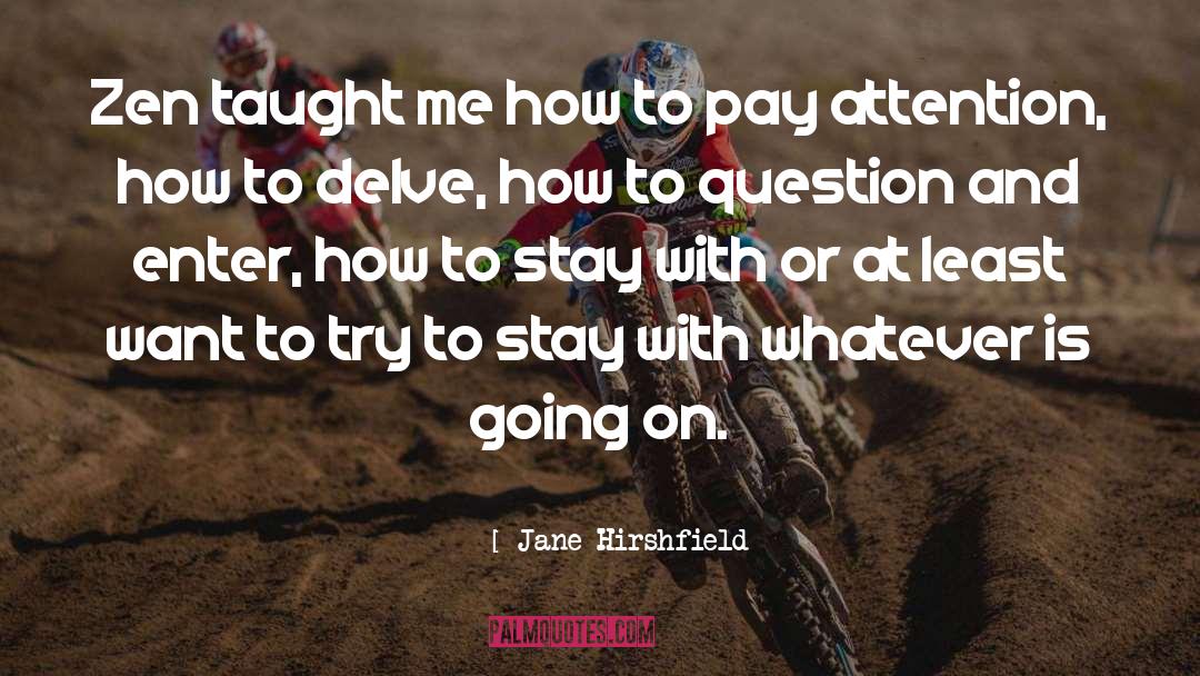 Delve quotes by Jane Hirshfield