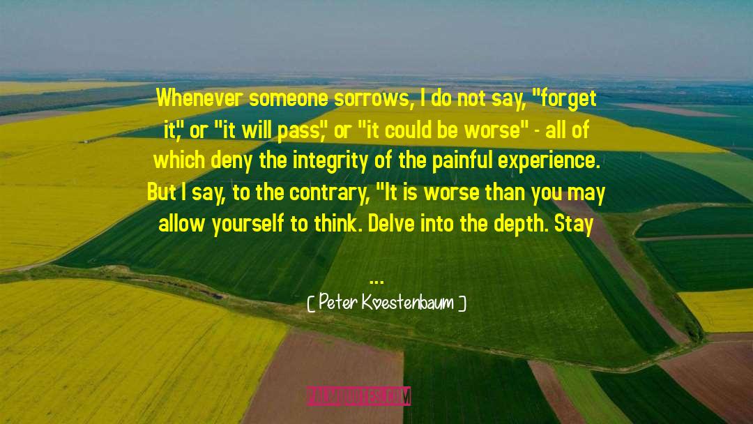 Delve quotes by Peter Koestenbaum
