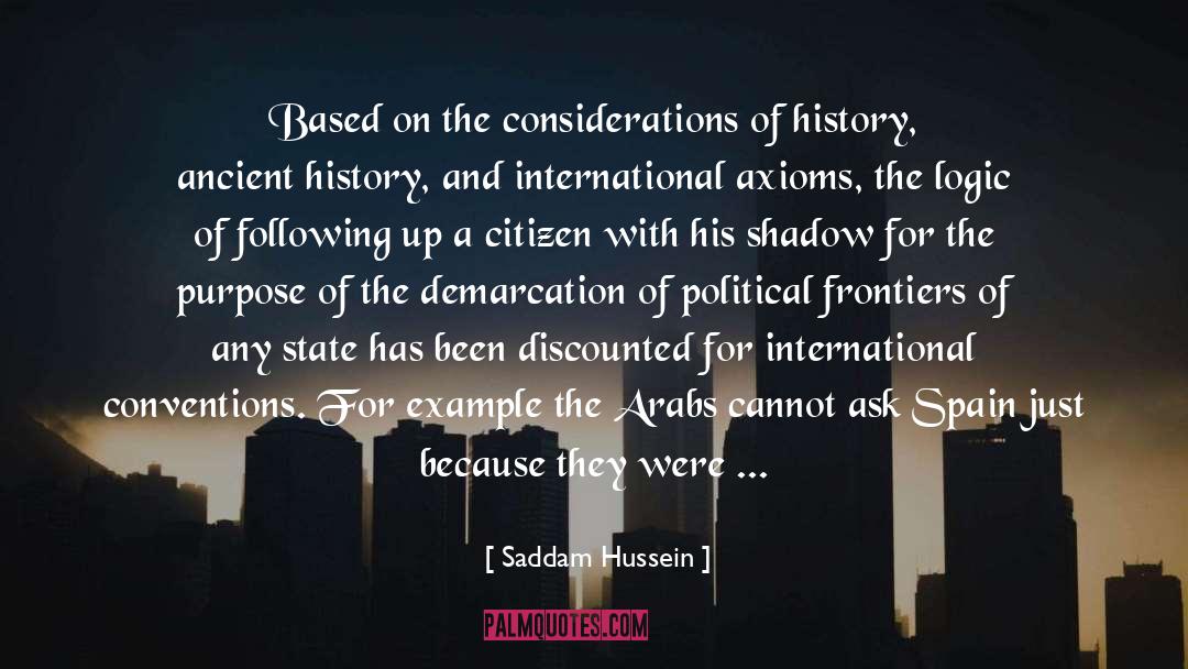 Demarcation quotes by Saddam Hussein