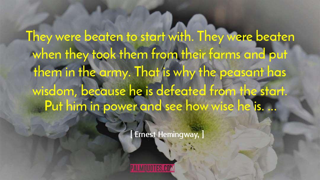 Demeulenaere Farms quotes by Ernest Hemingway,