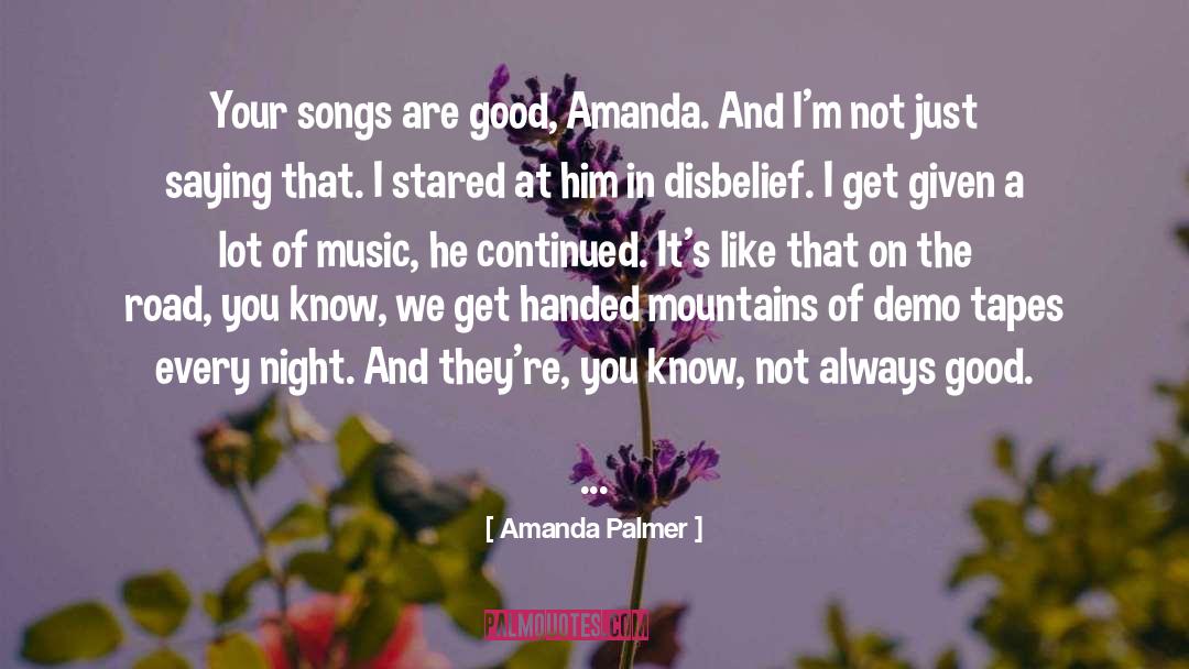 Demo quotes by Amanda Palmer