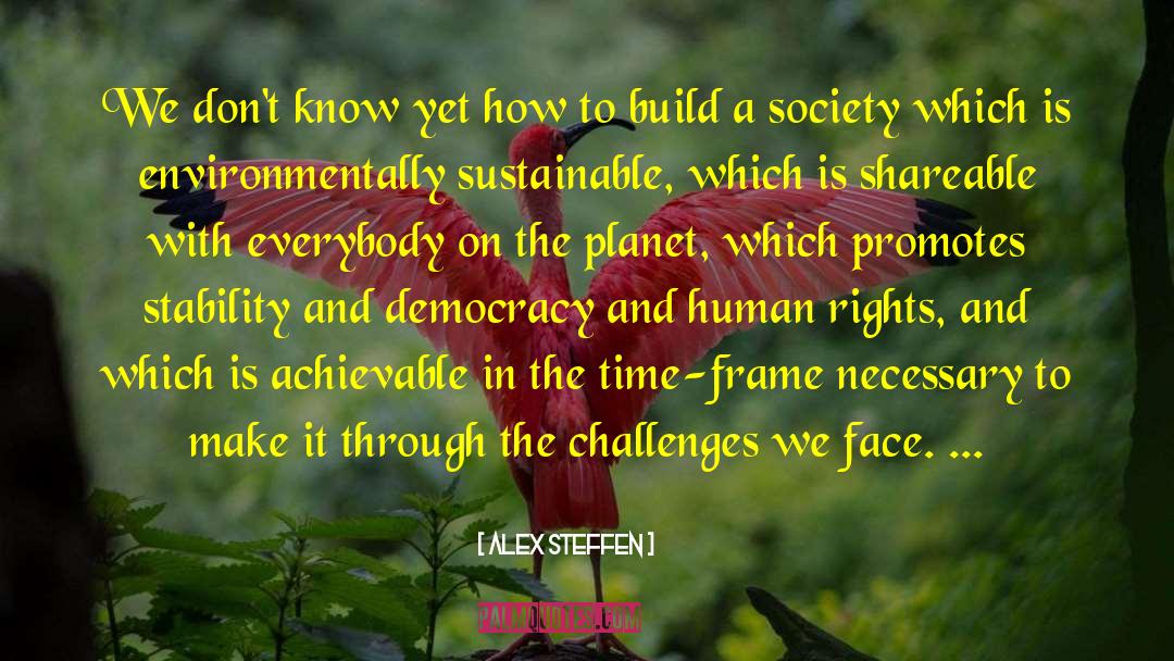 Democracy And Human Rights quotes by Alex Steffen