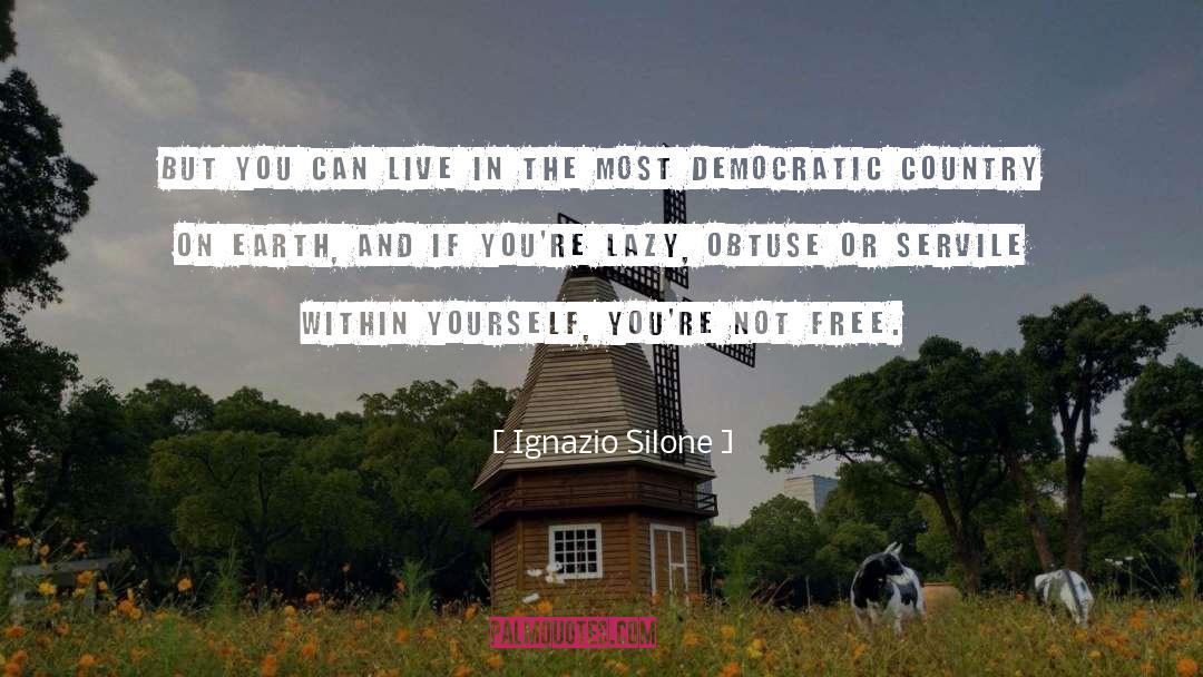 Democracy Freedom quotes by Ignazio Silone