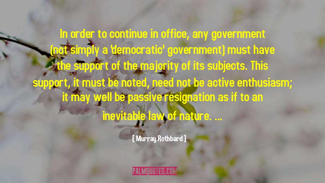 Democratic Government quotes by Murray Rothbard