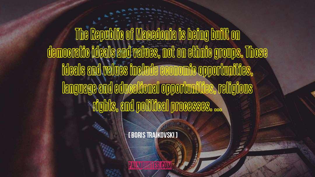 Democratic Ideals quotes by Boris Trajkovski
