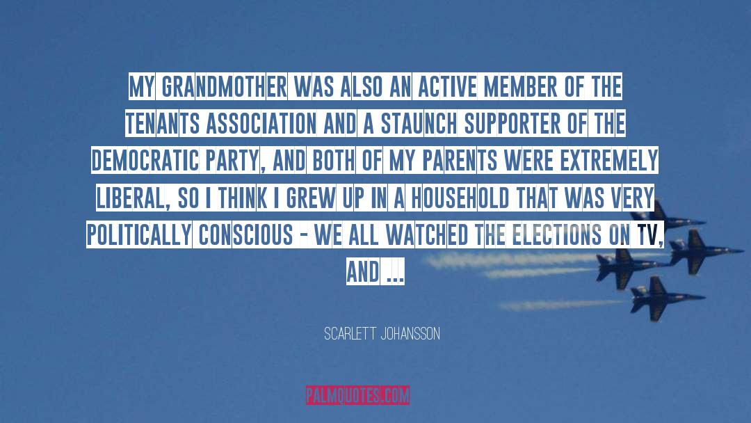 Democratic Party quotes by Scarlett Johansson