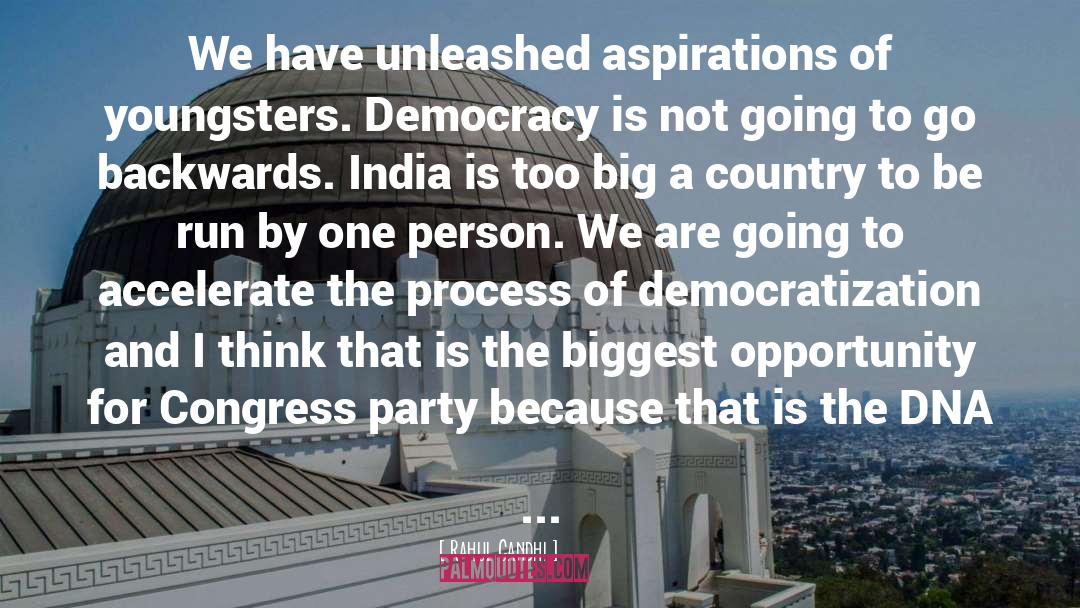 Democratization quotes by Rahul Gandhi