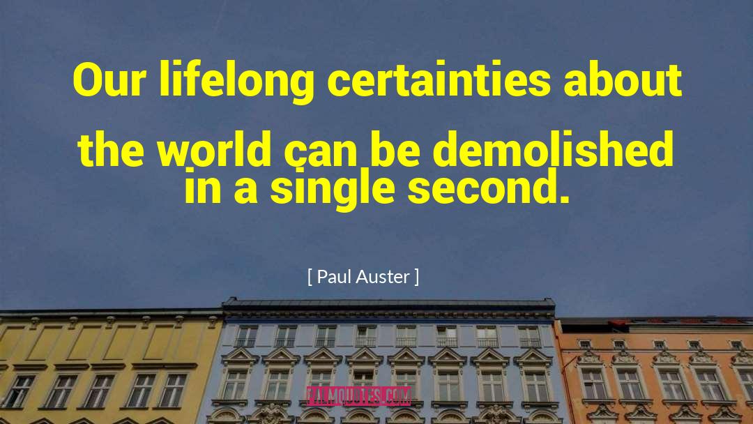 Demolished quotes by Paul Auster