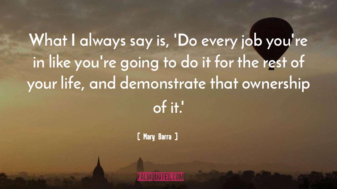 Demonstrate quotes by Mary Barra