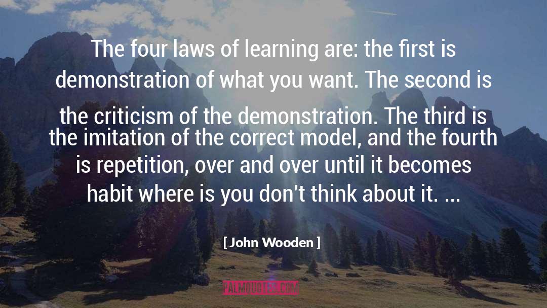 Demonstration quotes by John Wooden