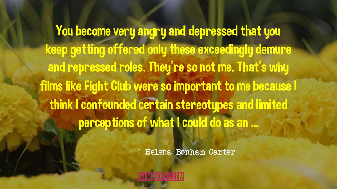Demure quotes by Helena Bonham Carter