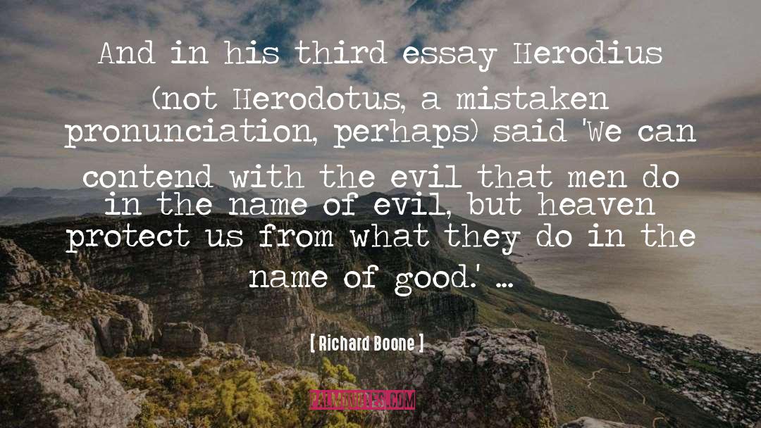 Demurs Pronunciation quotes by Richard Boone