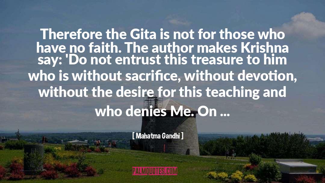 Denies quotes by Mahatma Gandhi