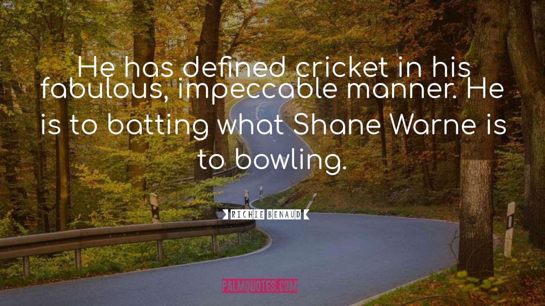 Denigrated Defined quotes by Richie Benaud