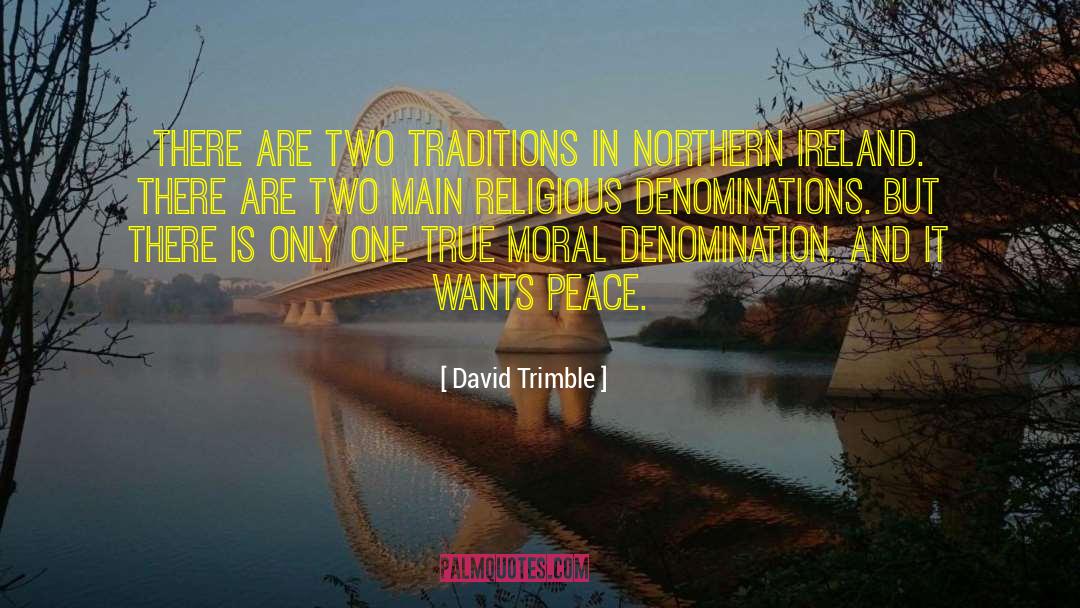 Denomination quotes by David Trimble