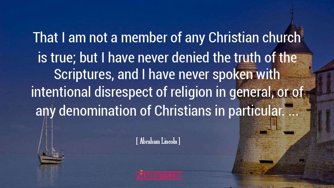 Denomination quotes by Abraham Lincoln