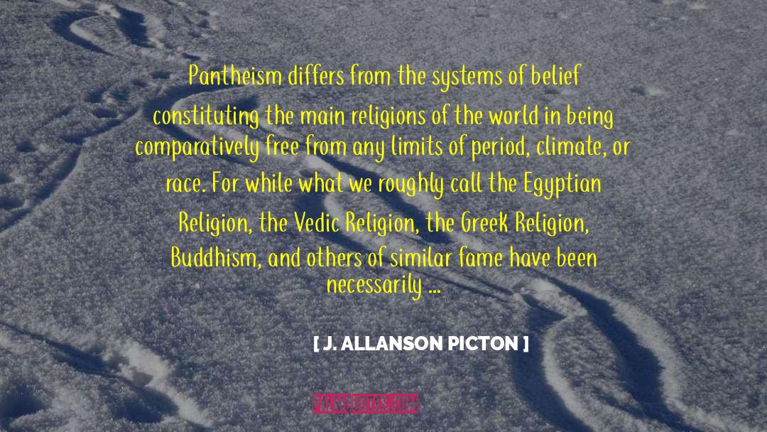 Denomination quotes by J. ALLANSON PICTON