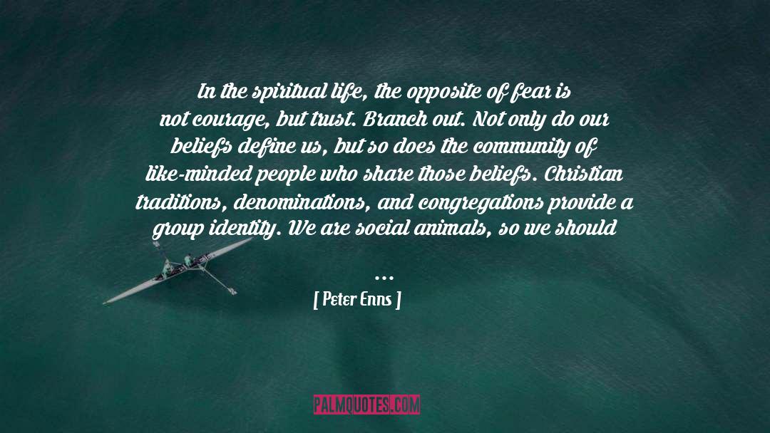 Denominations quotes by Peter Enns