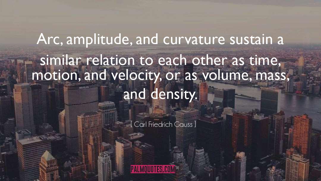 Density quotes by Carl Friedrich Gauss