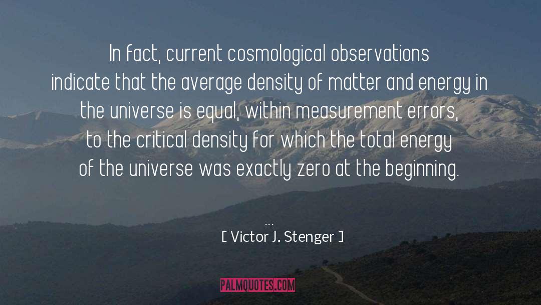 Density quotes by Victor J. Stenger