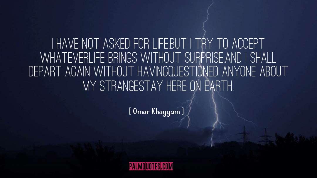 Depart quotes by Omar Khayyam