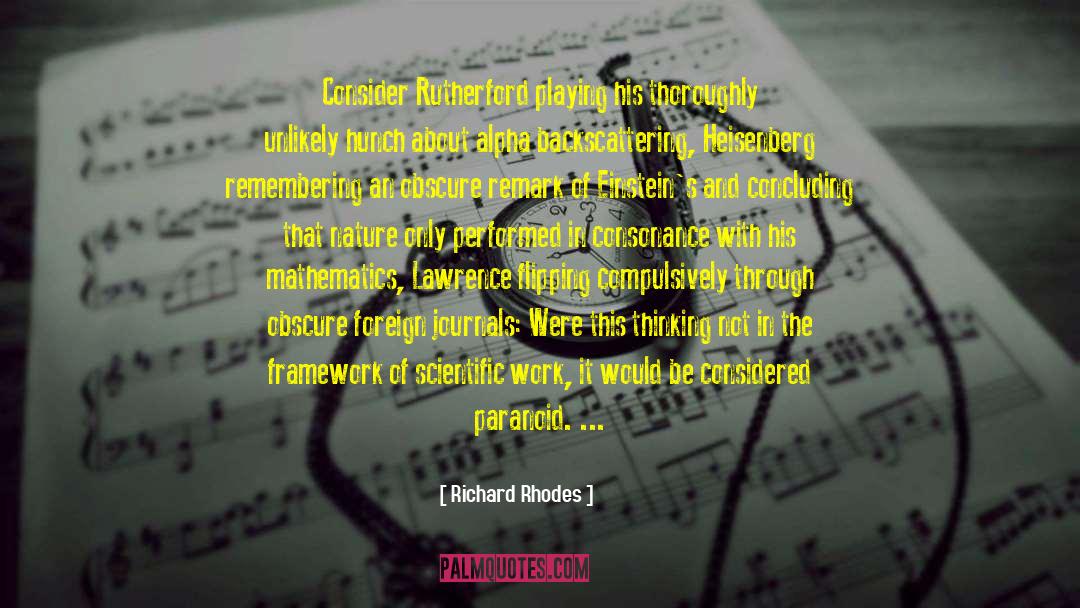 Departing quotes by Richard Rhodes