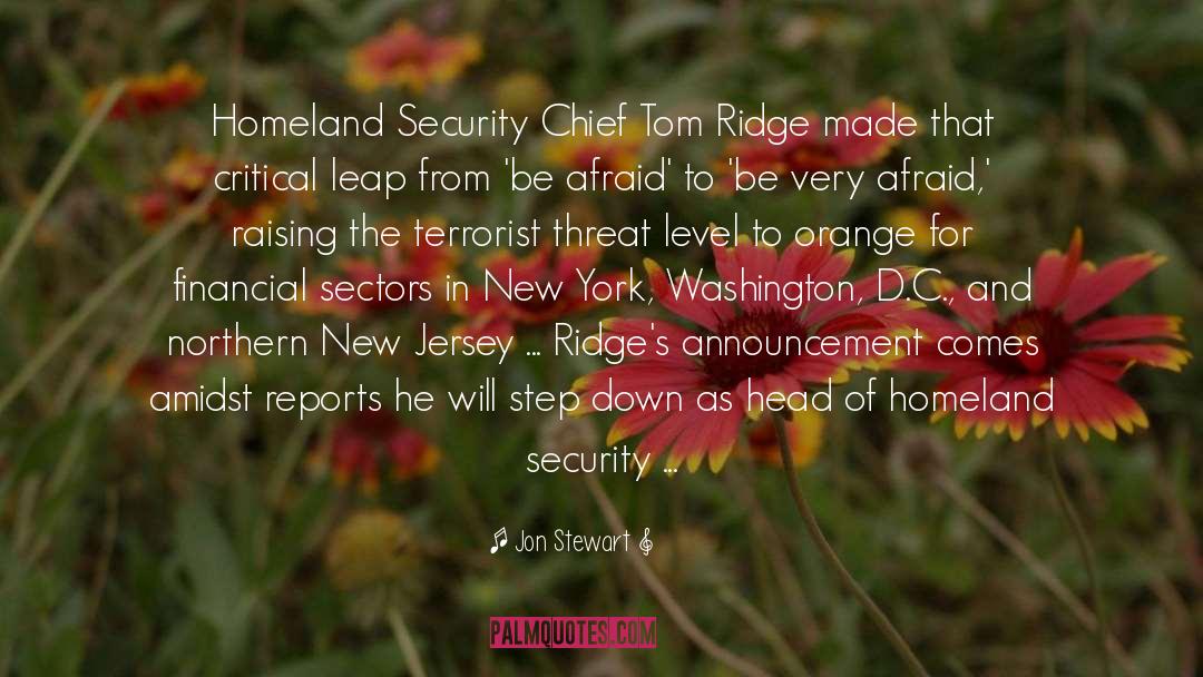 Department Of Homeland Security quotes by Jon Stewart