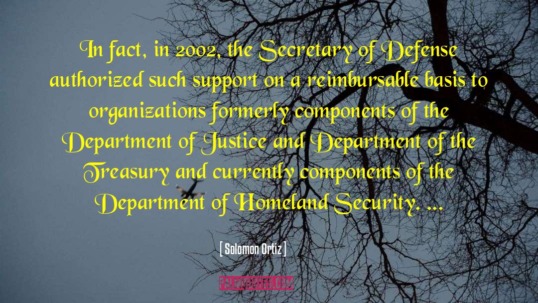 Department Of Homeland Security quotes by Solomon Ortiz