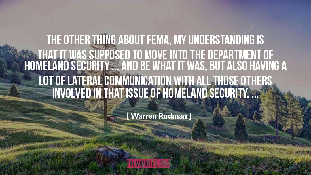 Department Of Homeland Security quotes by Warren Rudman