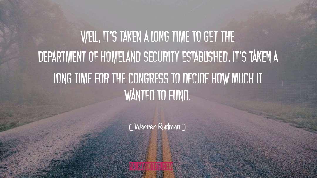 Department Of Homeland Security quotes by Warren Rudman