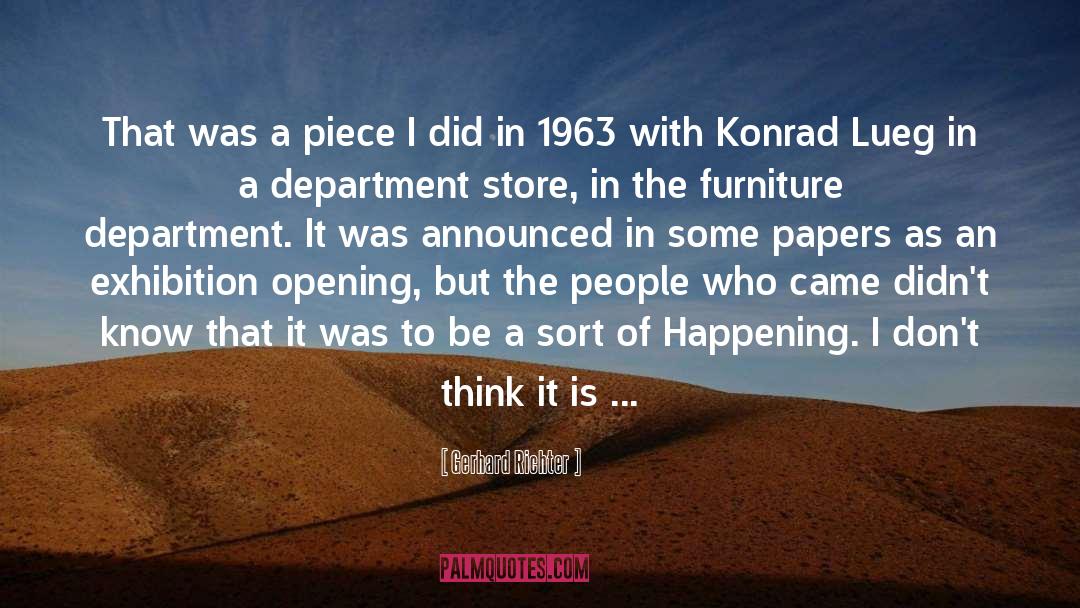 Department Store quotes by Gerhard Richter