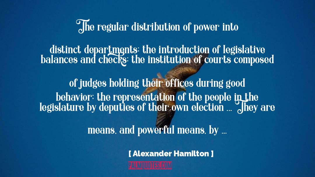 Departments quotes by Alexander Hamilton