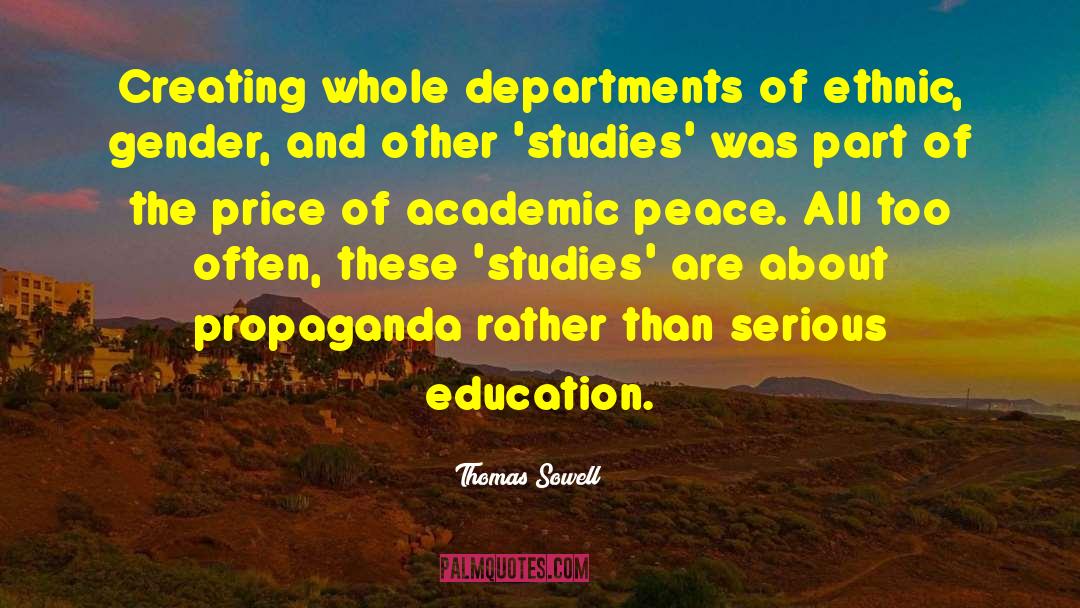 Departments quotes by Thomas Sowell