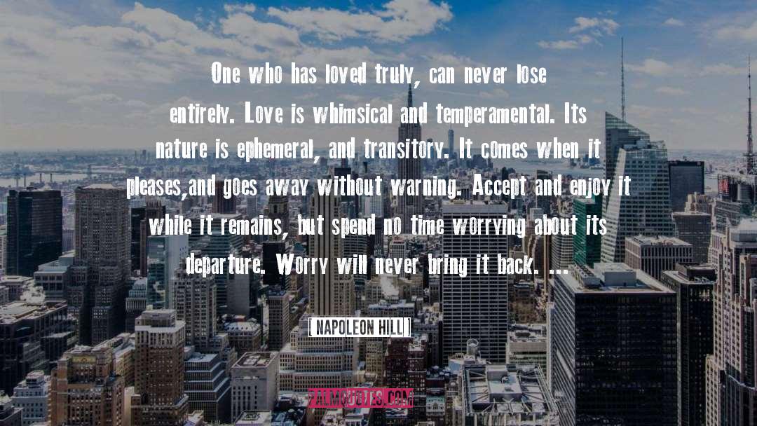 Departure quotes by Napoleon Hill