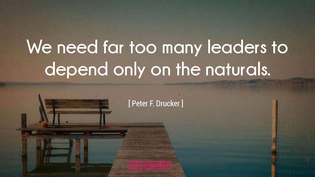 Depend quotes by Peter F. Drucker