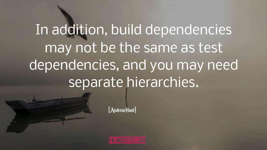 Dependencies quotes by Andrew Hunt