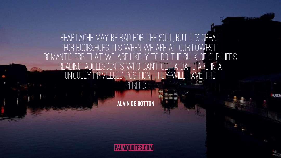 Depict quotes by Alain De Botton