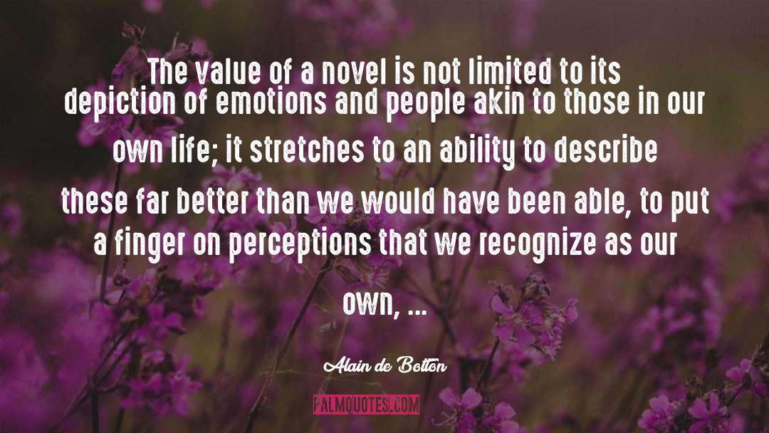 Depiction quotes by Alain De Botton