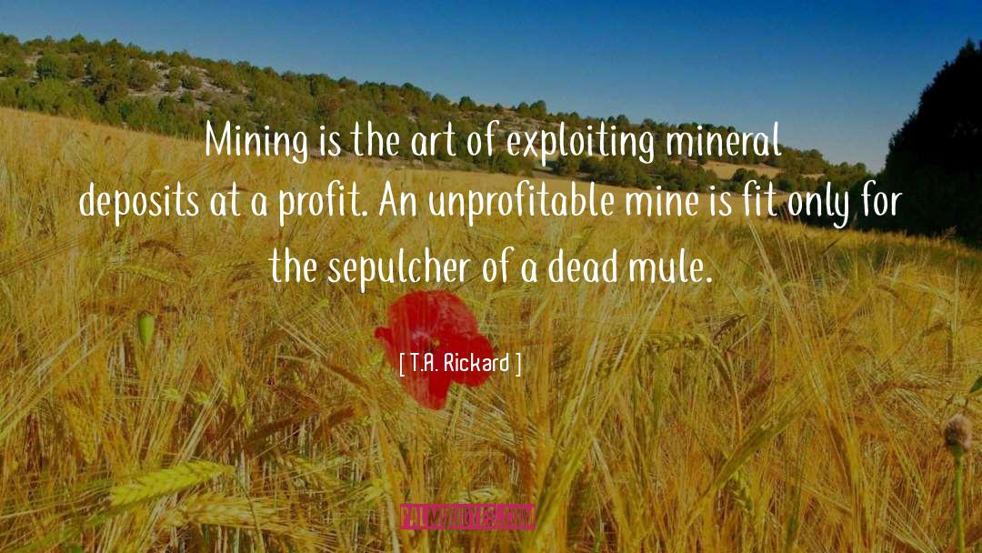Deposits quotes by T.A. Rickard