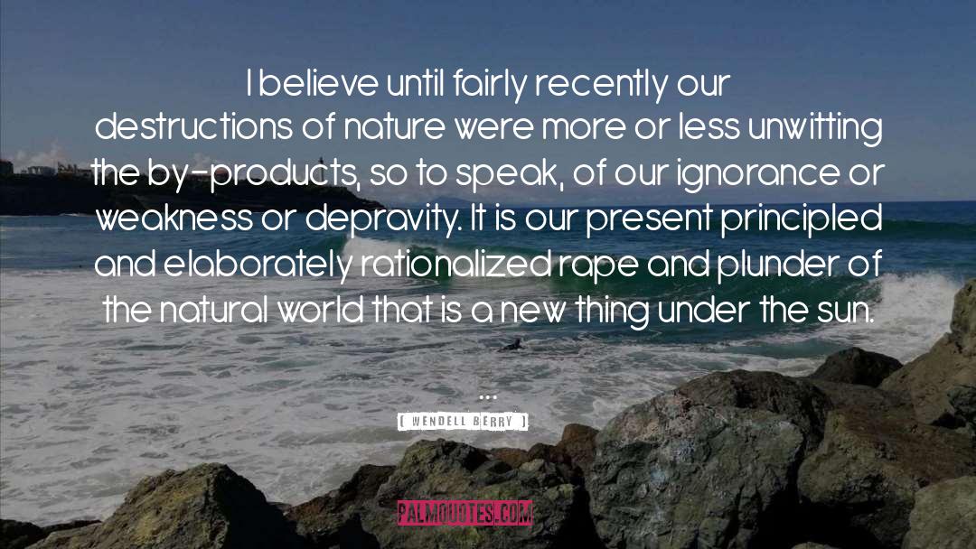 Depravity quotes by Wendell Berry