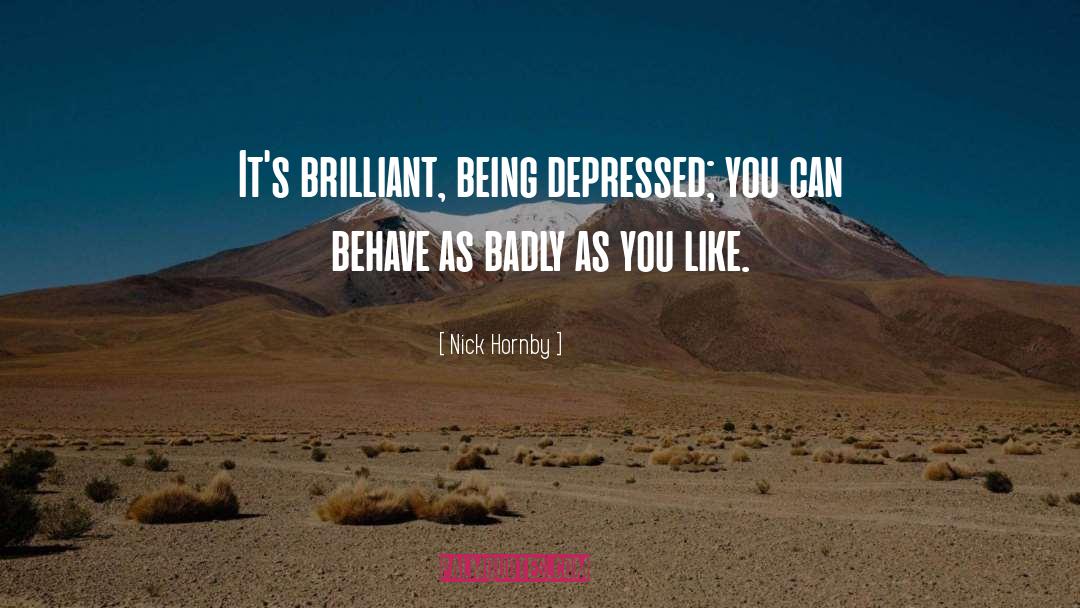 Depressed quotes by Nick Hornby