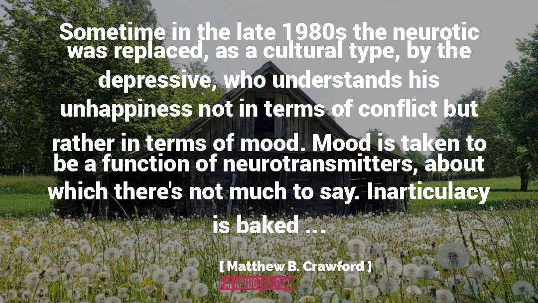 Depressive quotes by Matthew B. Crawford