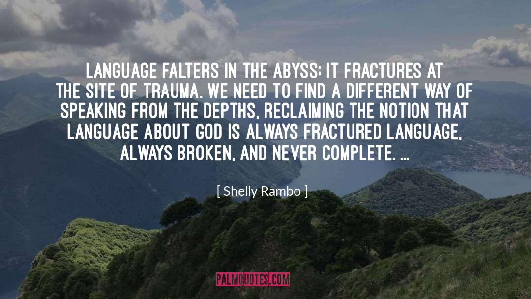 Depths quotes by Shelly Rambo