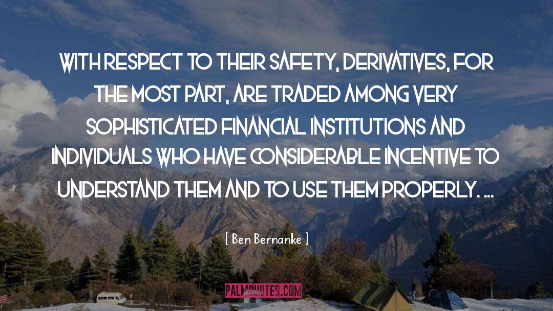 Derivatives quotes by Ben Bernanke