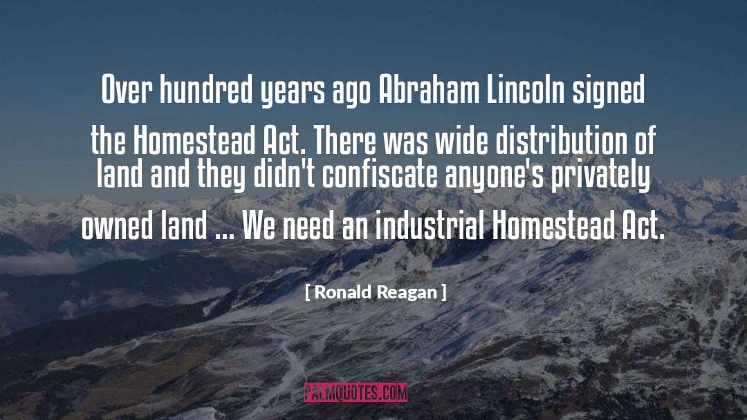 Dersch Homestead quotes by Ronald Reagan